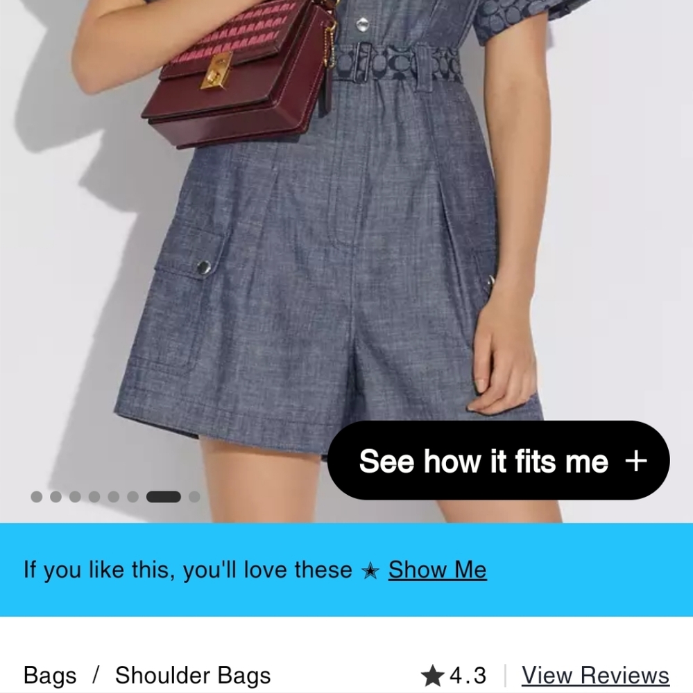 COACH Woven Hutton Shoulder Bag - Picture 7 of 8